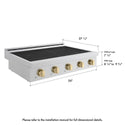 ZLINE Autograph Edition 36 in. Paramount Induction Rangetop with 5 Element Cooktop in Stainless Steel and Champagne Bronze Accents (SINRTZ-36-CB)