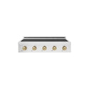 ZLINE Autograph Edition 36 in. Paramount Induction Rangetop with 5 Element Cooktop in Stainless Steel and Champagne Bronze Accents (SINRTZ-36-CB)
