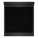 ZLINE Autograph Edition 24 in. 3.2 cu. ft. Marino Induction Range with 3 Element Cooktop and Electric Convection Oven in Black Stainless Steel with Polished Gold Accents (MINRBZ-24-G)