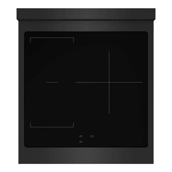 ZLINE 24 in. 3.2 cu. ft. Marino Induction Range with 3 Element Cooktop and Electric Convection Oven in Black Stainless Steel (MINRB-24)