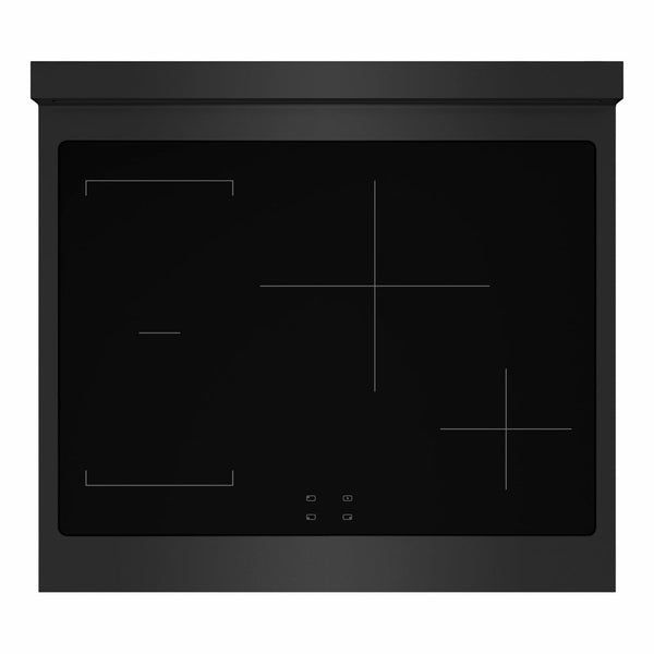 ZLINE Autograph Edition 30 in. 4.2 cu. ft. Marino Induction Range with 4 Element Cooktop and Electric Convection Oven in Black Stainless Steel with Polished Gold Accents (MINRBZ-30-G)