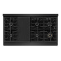 ZLINE 48 in. 6.7 cu. ft. Marino Double Oven Dual Fuel Range with 8 Burner Gas Cooktop in Black Stainless Steel (MDRB-48)