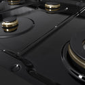 ZLINE 48 in. 6.7 cu. ft. Marino Double Oven Dual Fuel Range in Black Stainless Steel with 8 Brass Burners (MDRB-BR-48)