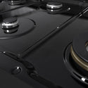 ZLINE 48 in. 6.7 cu. ft. Marino Double Oven Gas Range with 8 Burner Cooktop in Black Stainless Steel (MGRB-48)