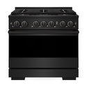 ZLINE 36 in. 5.2 cu. ft. Marino Gas Range with 6 Burner DuoPro™ Cooktop and Convection Gas Oven in Black Stainless Steel (PMGRB-36)