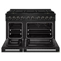ZLINE 48 in. 6.7 cu. ft. Marino Gas Range with 8 Burner DuoPro™ Cooktop and Dual Ovens in Black Stainless Steel (PMGRB-48)