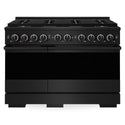 ZLINE 48 in. 6.7 cu. ft. Marino Gas Range with 8 Burner DuoPro™ Cooktop and Dual Ovens in Black Stainless Steel (PMGRB-48)