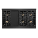 ZLINE 48 in. 6.7 cu. ft. Marino Gas Range with 8 Burner DuoPro™ Cooktop and Dual Ovens in Black Stainless Steel (PMGRB-48)