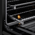 ZLINE Autograph Edition 48 in. 6.7 cu. ft. Marino Gas Range with 8 Burner DuoPro™ Cooktop and Dual Ovens in Black Stainless Steel and Polished Gold Accents (PMGRBZ-48-G)