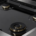 ZLINE 30 in. 4.2 cu. ft. Marino Dual Fuel Range with Gas Cooktop and Electric Convection Oven in Satin Stainless Steel with 4 Brass Burners (MDRS-BR-30)