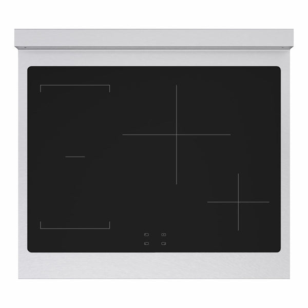 ZLINE Autograph Edition 30 in. 4.2 cu. ft. Marino Induction Range with 4 Element Cooktop and Electric Convection Oven in Satin Stainless Steel with White Matte Door and Matte Black Accents (MINRSZ-WM-30-MB)