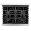 ZLINE 30 in. 4.2 cu. ft. Marino Dual Fuel Range with 4 Burner Gas Cooktop and Electric Convection Oven in Satin Stainless Steel (MDRS-30)