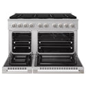 ZLINE 48 in. 6.7 cu. ft. Marino Double Oven Dual Fuel Range in Satin Stainless Steel with 8 Brass Burners (MDRS-BR-48)