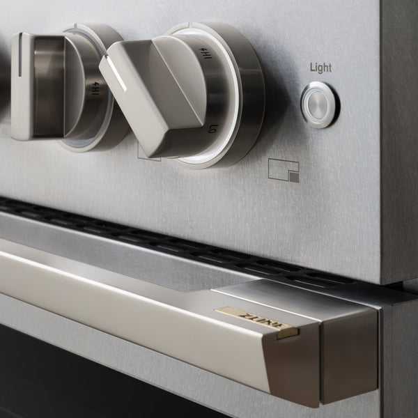 ZLINE 30 in. 4.2 cu. ft. Marino Dual Fuel Range with 4 Burner DuoPro™ Cooktop and Electric Convection Oven in Satin Stainless Steel (PMDRS-30)