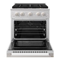 ZLINE 30 in. 4.2 cu. ft. Marino Dual Fuel Range with 4 Burner DuoPro™ Cooktop and Electric Convection Oven in Satin Stainless Steel (PMDRS-30)