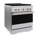 ZLINE 30 in. 4.2 cu. ft. Marino Dual Fuel Range with 4 Burner DuoPro™ Cooktop and Electric Convection Oven in Satin Stainless Steel (PMDRS-30)