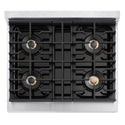 ZLINE 30 in. 4.2 cu. ft. Marino Dual Fuel Range with 4 Burner DuoPro™ Cooktop and Electric Convection Oven in Satin Stainless Steel (PMDRS-30)