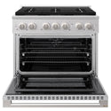 ZLINE 36 in. 5.2 cu. ft. Marino Dual Fuel Range with 6 Burner DuoPro™ Cooktop and Electric Convection Oven in Satin Stainless Steel (PMDRS-36)