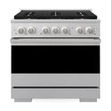 ZLINE 36 in. 5.2 cu. ft. Marino Dual Fuel Range with 6 Burner DuoPro™ Cooktop and Electric Convection Oven in Satin Stainless Steel (PMDRS-36)
