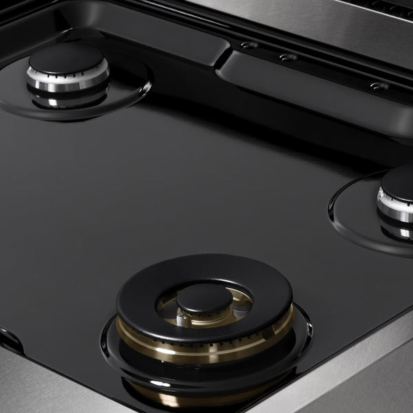 ZLINE 30 in. 4.2 cu. ft. Marino Gas Range with 4 Burner Cooktop and Convection Gas Oven in Satin Stainless Steel (MGRS-30)