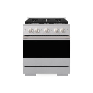 ZLINE 30 in. 4.2 cu. ft. Marino Gas Range with 4 Burner Cooktop and Convection Gas Oven in Satin Stainless Steel (MGRS-30)