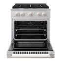 ZLINE 30 in. 4.2 cu. ft. Marino Gas Range with 4 Burner Cooktop and Convection Gas Oven in Satin Stainless Steel (MGRS-30)