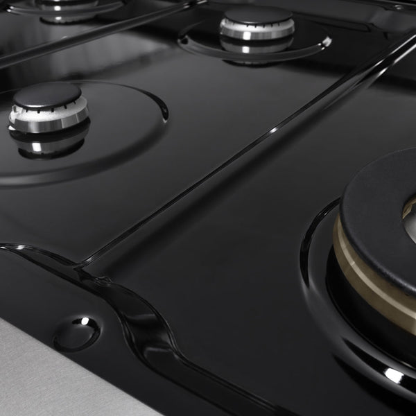 ZLINE 48 in. 6.7 cu. ft. Marino Double Oven Gas Range with 8 Burner Cooktop in Satin Stainless Steel (MGRS-48)