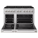 ZLINE 48 in. 6.7 cu. ft. Marino Double Oven Gas Range with 8 Burner Cooktop in Satin Stainless Steel (MGRS-48)