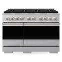 ZLINE 48 in. 6.7 cu. ft. Marino Double Oven Gas Range in Satin Stainless Steel with 8 Brass Burners (MGRS-BR-48)