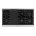ZLINE 48 in. 6.7 cu. ft. Marino Double Oven Gas Range in Satin Stainless Steel with 8 Brass Burners (MGRS-BR-48)
