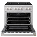 ZLINE 36 in. 5.2 cu. ft. Marino Gas Range with 6 Burner DuoPro™ Cooktop and Convection Gas Oven in Satin Stainless Steel (PMGRS-36)