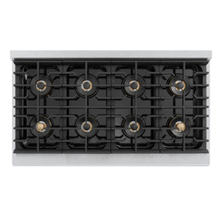 ZLINE 48 in. 6.7 cu. ft. Marino Gas Range with 8 Burner DuoPro™ Cooktop and Dual Ovens in Satin Stainless Steel (PMGRS-48)
