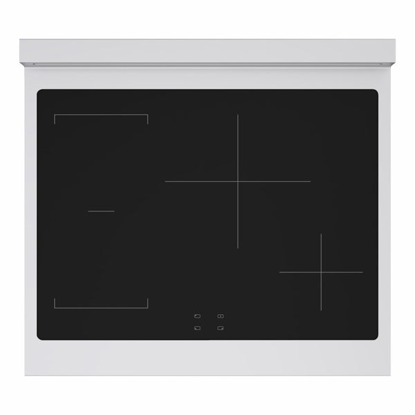 ZLINE Autograph Edition 30 in. 4.2 cu. ft. Marino Induction Range with 4 Element Cooktop and Electric Convection Oven in Stainless Steel with White Matte Door and Polished Gold Accents (MINRZ-WM-30-G)