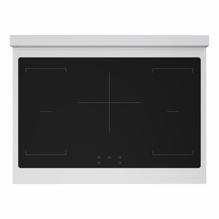ZLINE Autograph Edition 36 in. 5.2 cu. ft. Marino Induction Range with 5 Element Cooktop and Electric Convection Oven in Stainless Steel with White Matte Door and Polished Gold Accents (MINRZ-WM-36-G)
