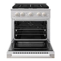 ZLINE 30 in. 4.2 cu. ft. Marino Dual Fuel Range with 4 Burner Gas Cooktop and Electric Convection Oven in Stainless Steel (MDR30)