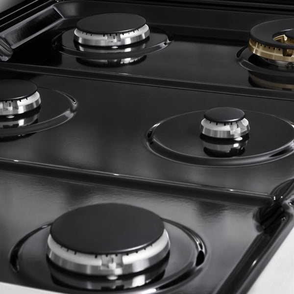 ZLINE 36 in. 5.2 cu. ft. Marino Dual Fuel Range with 6 Burner Gas Cooktop and Electric Convection Oven in Stainless Steel (MDR36)
