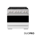ZLINE 36 in. 5.2 cu. ft. Marino Dual Fuel Range with 6 Burner DuoPro™ Cooktop and Electric Convection Oven with White Matte Door (PMDR-WM-36)