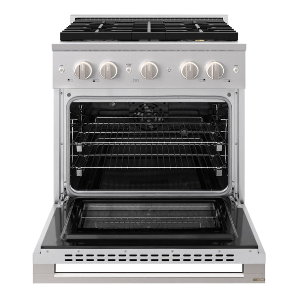 ZLINE 30 in. 4.2 cu. ft. Marino Dual Fuel Range with 4 Burner DuoPro™ Cooktop and Electric Convection Oven in Stainless Steel (PMDR30)