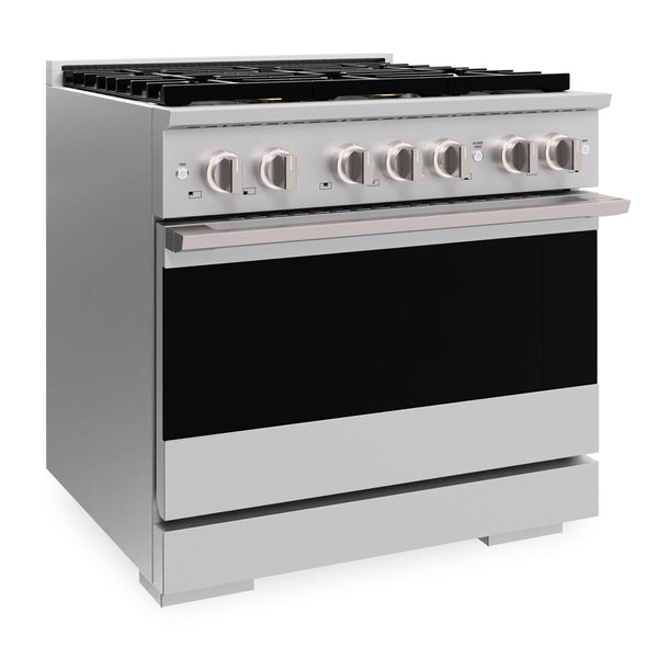 ZLINE 36 in. 5.2 cu. ft. Marino Dual Fuel Range with 6 Burner DuoPro™ Cooktop and Electric Convection Oven in Stainless Steel (PMDR36)