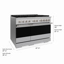 ZLINE 48 in. 6.7 cu. ft. Marino Dual Fuel Range with 8 Burner DuoPro™ Cooktop and Dual Ovens in Stainless Steel (PMDR48)