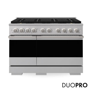 ZLINE 48 in. 6.7 cu. ft. Marino Dual Fuel Range with 8 Burner DuoPro™ Cooktop and Dual Ovens in Stainless Steel (PMDR48)