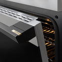 ZLINE Autograph Edition 48 in. 6.7 cu. ft. Marino Dual Fuel Range with 8 Burner DuoPro™ Cooktop and Dual Ovens in Stainless Steel and Matte Black Accents (PMDRZ-48-MB)