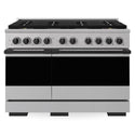 ZLINE Autograph Edition 48 in. 6.7 cu. ft. Marino Dual Fuel Range with 8 Burner DuoPro™ Cooktop and Dual Ovens in Stainless Steel and Matte Black Accents (PMDRZ-48-MB)