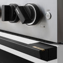 ZLINE Autograph Edition 36 in. 5.2 cu. ft. Marino Dual Fuel Range with 6 Burner DuoPro™ Cooktop and Electric Convection Oven with White Matte Door and Matte Black Accents (PMDRZ-WM-36-MB)
