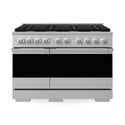 ZLINE 48 in. 6.7 cu. ft. Marino Dual Fuel Range with 8 Burner Gas Cooktop and Dual Ovens in Stainless Steel (MDR48)