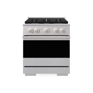 ZLINE 30 in. 4.2 cu. ft. Marino Gas Range with Convection Gas Oven in Stainless Steel with 4 Brass Burners (MGR-BR-30)
