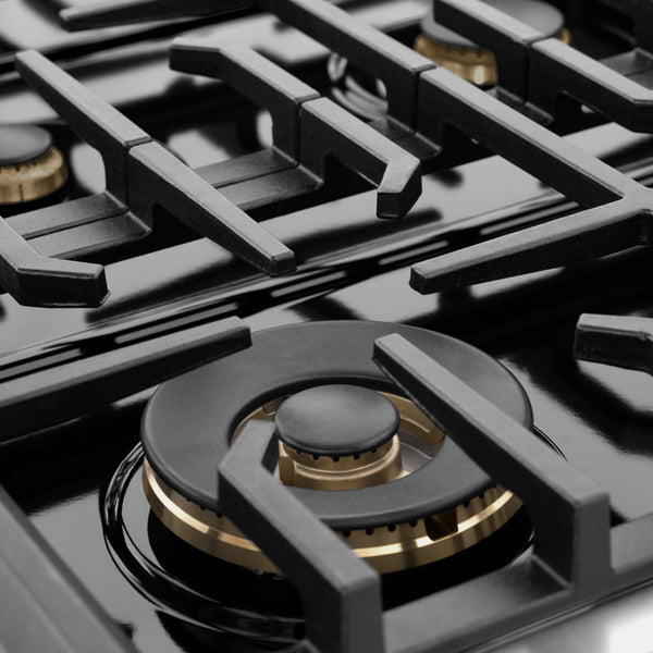 ZLINE 36 in. 5.2 cu. ft. Marino Gas Range with Convection Gas Oven in Stainless Steel with 6 Brass Burners (MGR-BR-36)