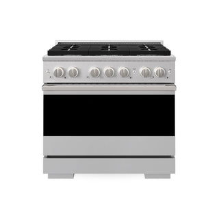ZLINE 36 in. 5.2 cu. ft. Marino Gas Range with Convection Gas Oven in Stainless Steel with 6 Brass Burners (MGR-BR-36)