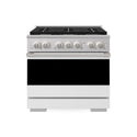 ZLINE 36 in. 5.2 cu. ft. Marino Gas Range with 6 Burner Cooktop and Convection Gas Oven in Stainless Steel with White Matte Door (MGR-WM-36)