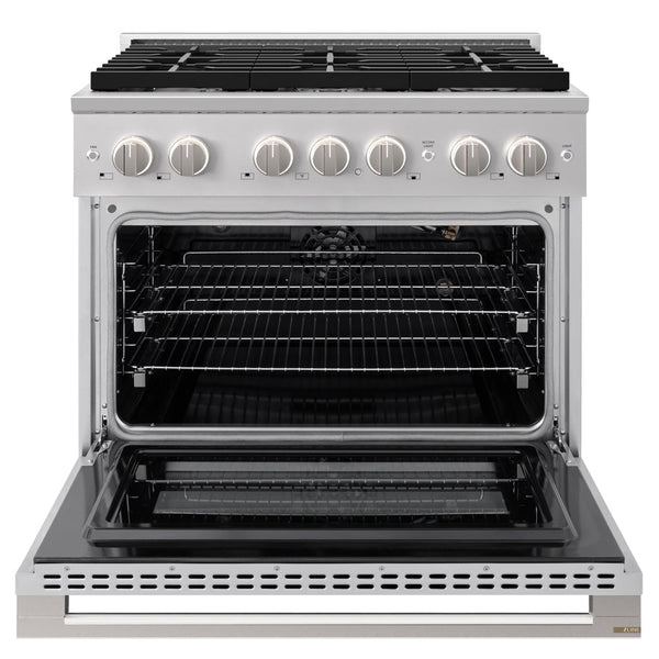ZLINE 36 in. 5.2 cu. ft. Marino Gas Range with 6 Burner Cooktop and Convection Gas Oven in Stainless Steel (MGR36)